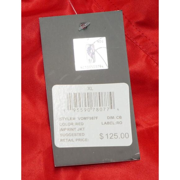 NEW CHICAGO BULLS SATIN RED NBA TEAM EMBROIDERED JACKET MSRP $125 - XL - Picture 8 of 8